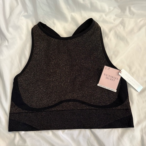 NWT Victoria’s Secret Seamless High-neck Shimmer Sports Bra - Picture 2 of 8